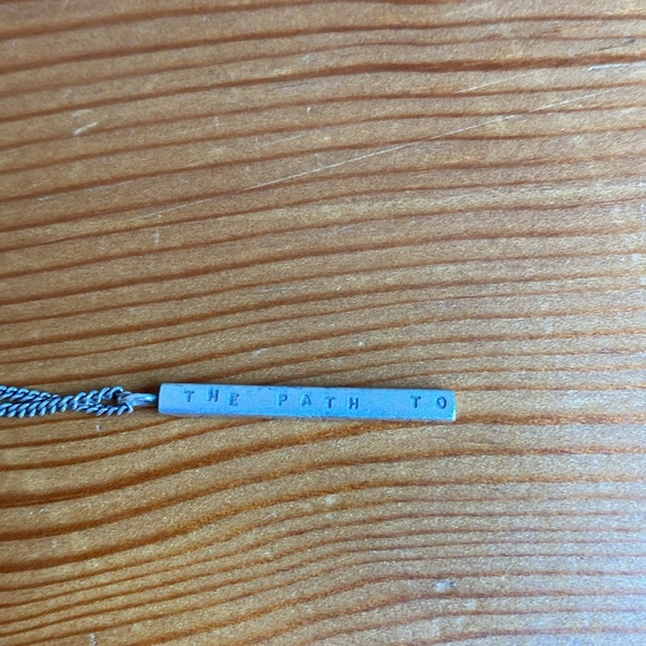 Stamped Quote 925 Silver Bar Necklace - Picture 3 of 10